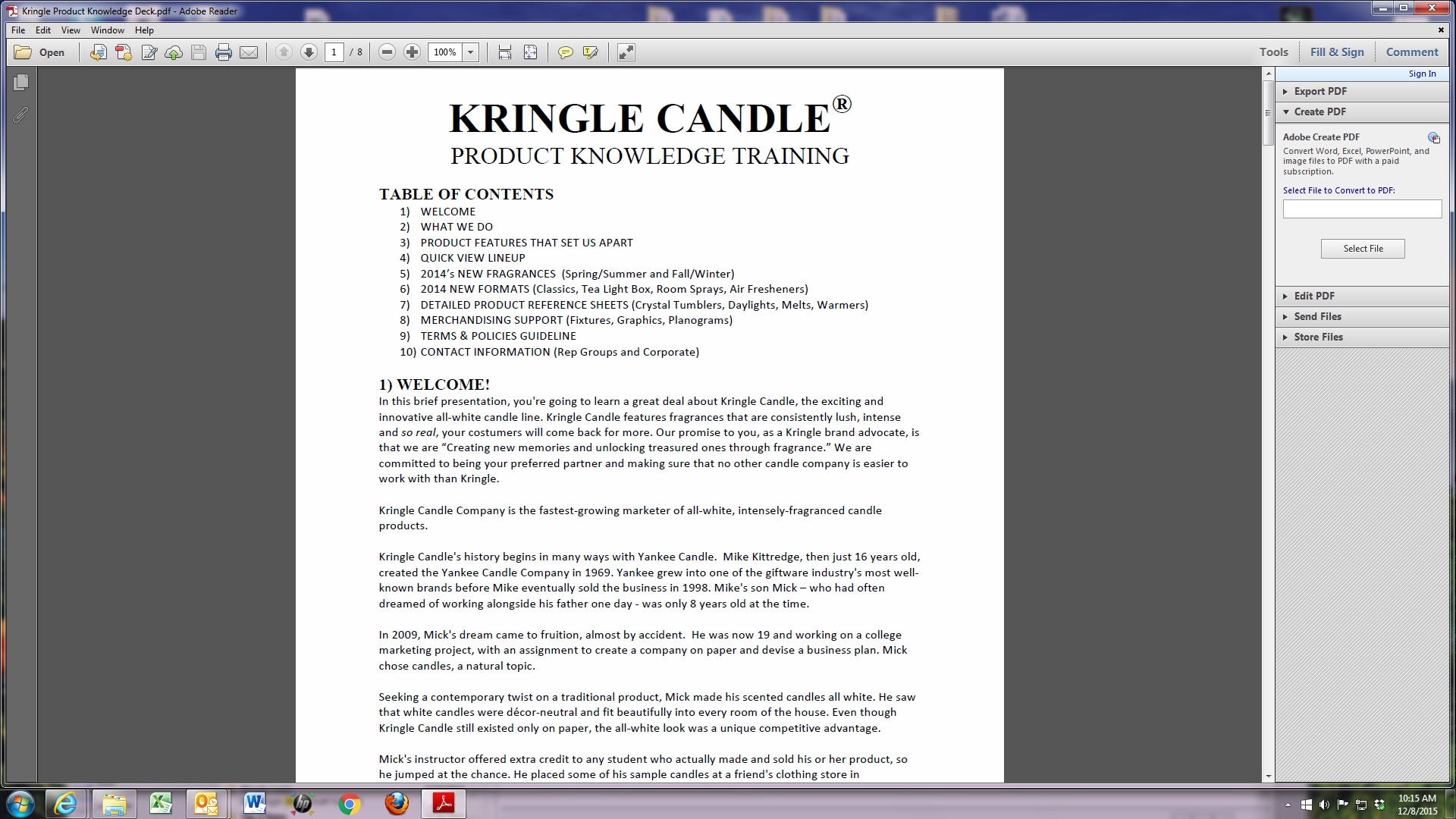 KCC Product Knowledge deck